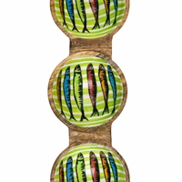 Triple Mango Wood Nibble Bowl