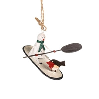 Mini Paddle-boarding Snowman
