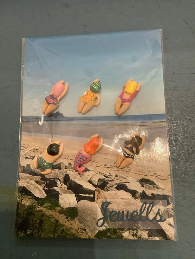 Swimmer swimming fridge magnet set of 6