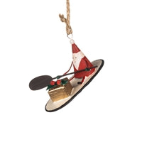 Mini Paddle-boarding Santa