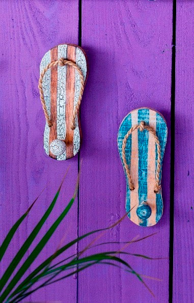 Blue and White Sandal Hanger