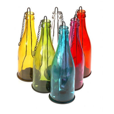 Glass Bottle tea light holder