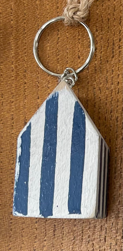 Beach Hut Key Ring