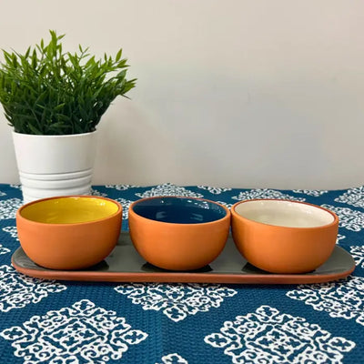 Sintra - Glazed Terracotta Snack Bowls, set of 3
