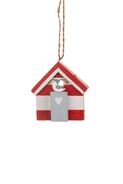 Beach Hut Hanging Ornament