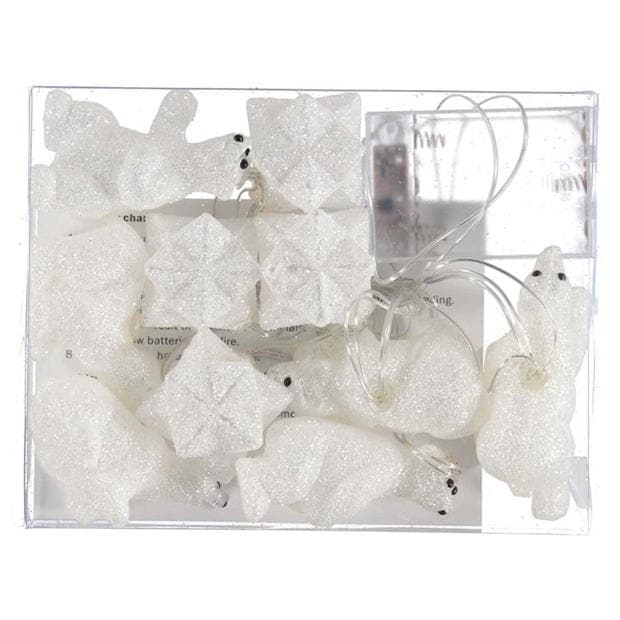 Polar Bear & Snowflake Christmas Lights