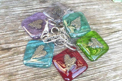 Glass Key Ring