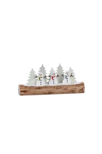 Snowman Trio and Trees