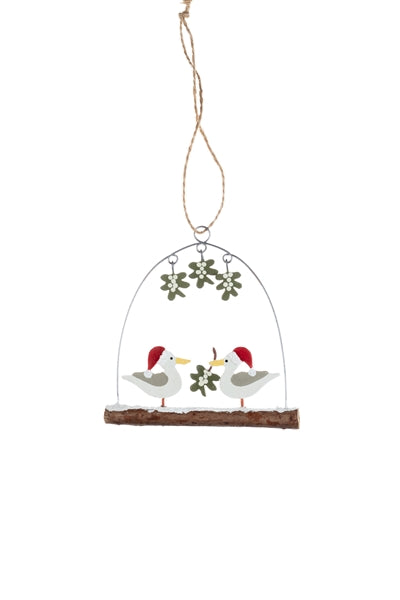 Two Mistletoe Seagulls