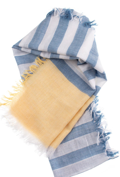 Sky Blue and Lemon Stripes Wrap