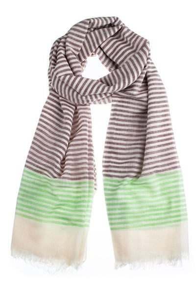 Chalk Brown and Mint Stripes Wrap